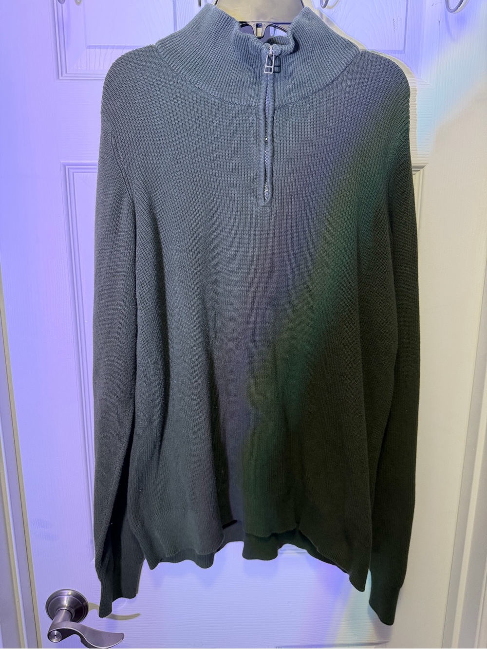 Men's Half-Zip Knit Sweater - Charcoal
